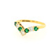 Pre owned 18ct Emerald and Diamond Wishbone Ring ZV49